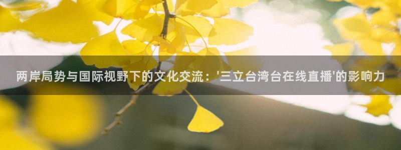 看球吧下载：两岸局势与国际视野下的文化交流：\'三立台湾台在线直播\'的影响力